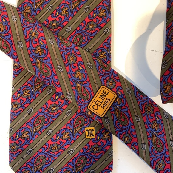 CELINE PARIS SILK TIE - Picture 5 of 5